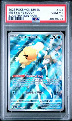 PSA 10 Misty's Psyduck #193 Pokemon Destined Rivals English 2025 - Image 1