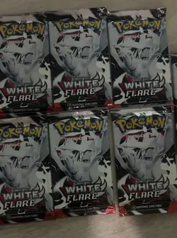 HEAVY! Lot Of 9 - 22.70g! Pokemon TCG SV10.5 White Flare Booster Pack Sealed! - Image 2