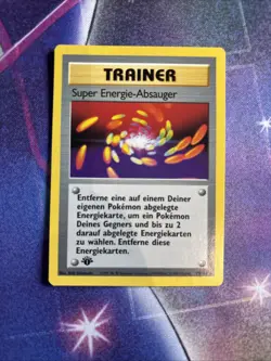 (VP) Pokemon GERMAN Base Set 1st EDITION Super Energy Removal LP - Image 1