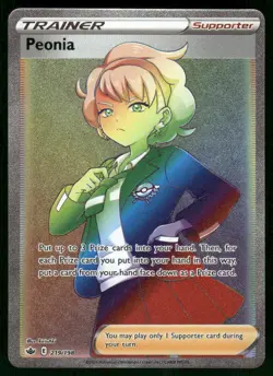 Peonia (Secret) 219/198 Secret Rare Holo NM Pokemon SWSH06: Chilling Reign - Image 1