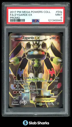 2017 POKEMON MEGA POWERS COLLECTION #54A/124 ZYGARDE EX FULL ART PROMO PSA 9 - Image 1