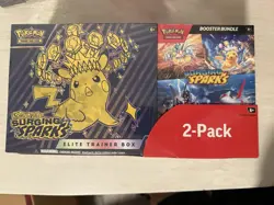 Pokemon Surging Sparks ETB + Booster Bundle Costco 2 Pack Elite Trainer Box - Image 3