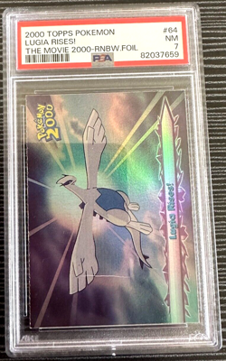 Topps Pokemon 2000 - Lugia Rises! Rainbow Foil #64 PSA 7 - POP 2 (ONLY 5 HIGHER) - Image 1