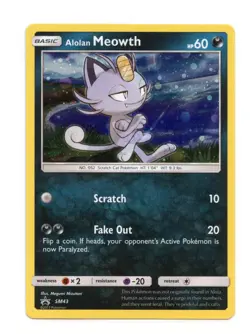 Alolan Meowth SM43 Promo Holo SM Promos Pokemon LP - Image 1