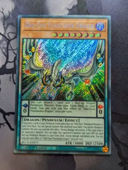 Yugioh Odd-Eyes Phantasma Dragon BLCR EN075 Secret Rare 1st ED - Image 1