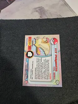 Pokemon Topps Card TV Animation #17 Pidgeotto Blue Logo - Image 2