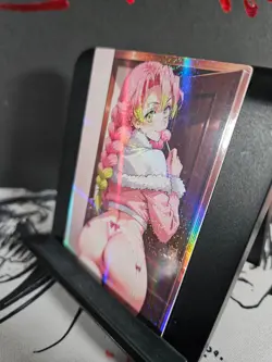 Mitsuri Kanroji Demon Slayer Art Card Holo Glitter Anime Sexy Waifu CCG - Image 2