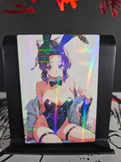 Shinobu Kocho Demon Slayer Art Card Holo Glitter Anime Sexy Waifu CCG Bunny - Image 1