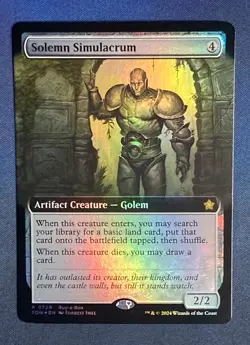 MTG Solemn Simulacrum Extended Art BuyABox Promos BABP Card Magic the Gathering - Image 1