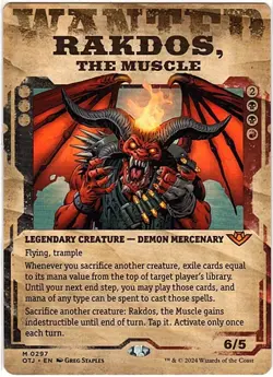 MTG Outlaws of Thunder Junction Rakdos, the Muscle Showcase (Mythic) - Image 1