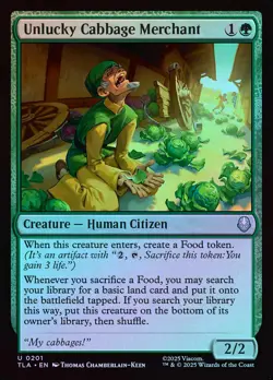 Unlucky Cabbage Merchant - Foil - MTG Cards Shop - Image 1
