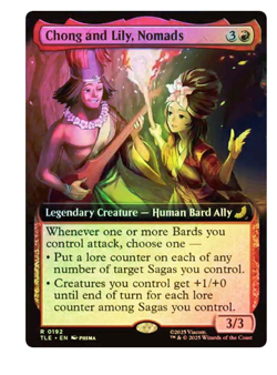 Chong and Lily, Nomads - Foil - Extended Art Avatar MTG - Image 1