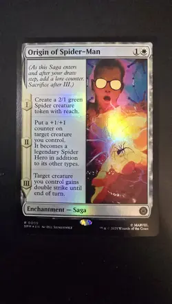 Origin of Spider-Man Foil R Marvel's Spider-Man 9 NM - Image 1