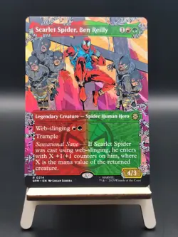 Scarlet Spider, Ben Reilly (Borderless) - #214 - Rare - Marvel's Spider-Man SPM - Image 1