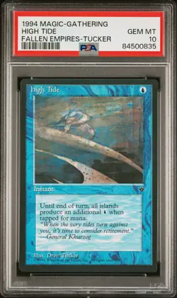 1994 Magic: The Gathering High Tide Fallen Empires-Tucker PSA 10 - Image 1