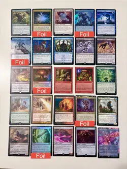 Magic The Gathering 25 Rare Card Lot. 6 Foils. Various Sets. NM - Image 1
