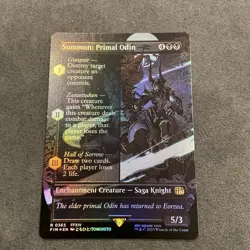 MTG Summon: Primal Odin (Borderless Foil) Final Fantasy #0365 NM/M FIN - Image 1