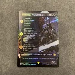 MTG Summon: Primal Odin (Borderless Foil) Final Fantasy #0365 NM/M FIN - Image 5