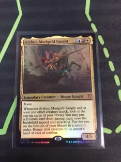 MTG Magic The Gathering Arthur, Marigold Knight Foil BLC Mythic Sultai Mouse - Image 1