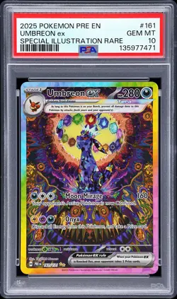 2025 POKEMON PRE EN-PRISMATIC EVOLUTIONS #161 UMBREON EX PSA 10 - Image 1