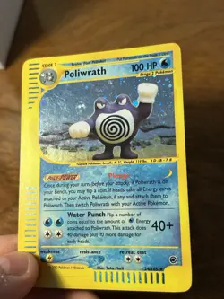 2002 Pokemon Expedition Set Poliwrath Holo #24/165 - Image 3