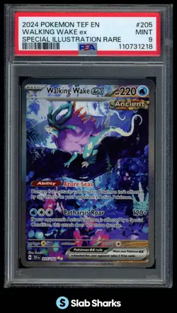 2024 POKEMON SV TEMPORAL FORCES - TEF EN #205/162 WALKING WAKE EX SIR PSA 9 - Image 1