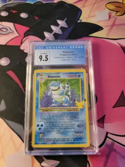 Pokemon TCG: Blastoise Holo 2/102 Celebrations Classic Base Set CGC 9.5 Gem Mint - Image 1