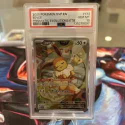 2025 POKEMON SVP PRISMATIC EVOLUTIONS ETB PROMO #173 EEVEE PSA 10 - Image 1