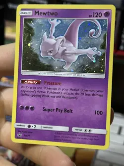 Mewtwo SM77 Black Star Promo 2017 Cosmos SWIRL Pokemon Card TCG - Image 3