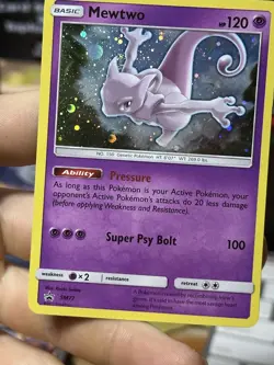 Mewtwo SM77 Black Star Promo 2017 Cosmos SWIRL Pokemon Card TCG - Image 5