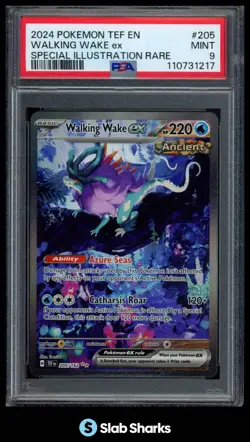2024 POKEMON SV TEMPORAL FORCES - TEF EN #205/162 WALKING WAKE EX SIR PSA 9 - Image 1
