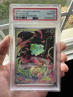 2025 POKEMON MEG EN-MEGA EVOLUTION ILLUSTRATION RARE #133 BULBASAUR PSA 10 - Image 1