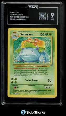 2023 POKEMON CLASSIC COLLECTION #003/034 VENUSAUR & LUGIA EX DECK TAG 9 - Image 1