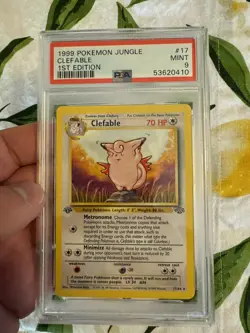 1999 Pokemon - 1st Edition Clefable Non-Holo Rare Jungle 17/64 - PSA 9 Mint! - Image 2