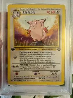 1999 Pokemon - 1st Edition Clefable Non-Holo Rare Jungle 17/64 - PSA 9 Mint! - Image 3