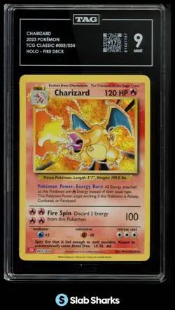 2023 POKEMON CLASSIC COLLECTION #003/034 CHARIZARD & HO OH EX DECK TAG 9 - Image 1