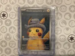 Pokemon Pikachu with Grey Felt Hat SVP 085 Van Gogh Promo Card - Sealed - Image 1