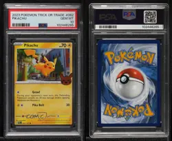 Mirage Holo - Pikachu Pokemon Scarlet & Violet Trick or Trade BOOster PSA 10 - Image 3