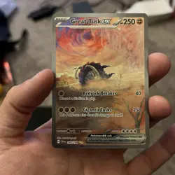Pokemon TCG Scarlet & Violet Great Tusk EX 246/198 Special Illustration Rare - Image 1