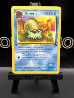 Omanyte 52/62 Fossil 1st Edition Common Regular 1999 WOTC Pokemon TCG VLP - Image 2