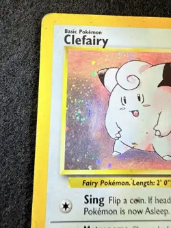 Pokemon Clefairy Holo 6/130 from Base Set 2 in DMG condition! Swirl! - Image 3