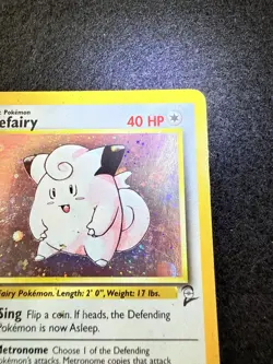 Pokemon Clefairy Holo 6/130 from Base Set 2 in DMG condition! Swirl! - Image 4