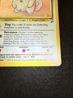 Pokemon Clefairy Holo 6/130 from Base Set 2 in DMG condition! Swirl! - Image 5