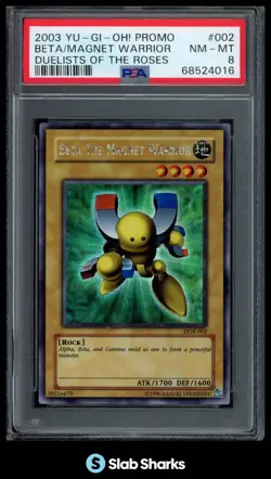 2003 YU-GI-OH! THE DUELISTS OF ROSES PROMOS #DOR-002 BETA MAGNET WARRIOR PSA 8 - Image 1