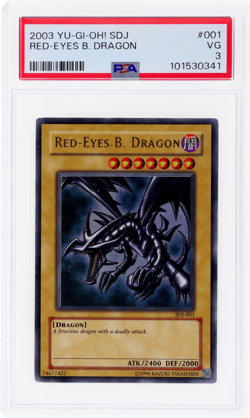 2003 Yu-Gi-Oh! Starter Deck: Joey Red-Eyes Black Dragon #SDJ-001 PSA 3 - Image 1