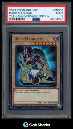 2023 YU-GI-OH! #LC01-EN005 DARK MAGICIAN 25TH ANNIVERSARY EDITION PSA 9 - Image 1