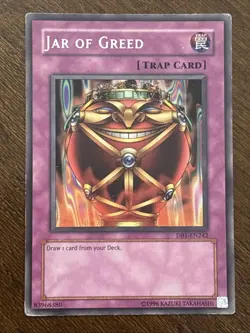 Jar of Greed DB1-EN242 Dark Beginning 1 Unlimited Rare MP - Image 1