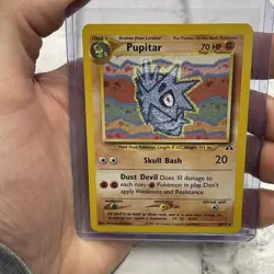 PUPITAR - 2001 POKEMON NEO DISCOVERY CARD 45/75 - UNCOMMON POKEMON NINTENDO TCG - Image 1