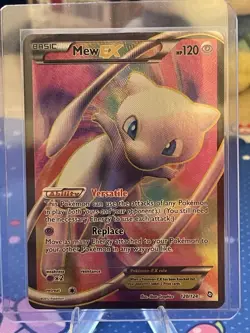 Pokemon Mew-EX TCG Full Art Ultra Rare Holo Card Dragons Exalted 120/124 Vintage - Image 1