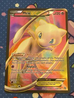 Pokemon Mew-EX TCG Full Art Ultra Rare Holo Card Dragons Exalted 120/124 Vintage - Image 3